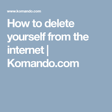 How To Delete Yourself From The Internet Android Good Things Shopping Hacks