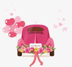 Cartoon Car Png And Psd Wedding Decal Just Married Car Baby Food Jar Crafts