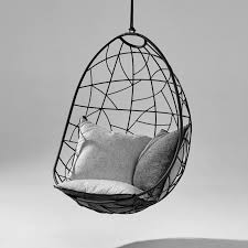 Nest Egg Hanging Swing Chair Black In 2020 Hanging Swing Chair Swinging Chair Hanging Egg Chair