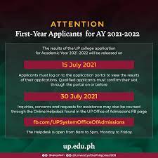 When is the date of upcat test 2021? Up College Application Results For Ay 2021 2022 To Be Released On 15 July University Of The Philippines System Website