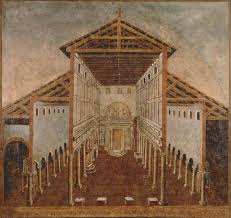 Peter's basilica stands today in vatican city. Reconstruction Of The Interior Of Old St Peter S By Tasselli Domenico