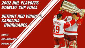 Fresno junior hockey club (jr. 2002 Stanley Cup Final Game 5 Detroit Red Wings 3 Carolina Hurricanes 1 Youtube