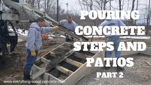 Lay out the corner positions of the slab using stakes and string lines. Building Concrete Steps How To Build Concrete Steps And Stairs Video