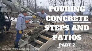 Pouring concrete phase prepare the supplies you need to mix and pour the concrete before beginning. Pouring Concrete Steps Pouring A Concrete Patio Part 2 Youtube