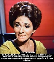 I never noticed that Lt. Rahda appears to have a Bindi. Very cool detail.  EDIT: sad to see so many rude and juvenile comments.