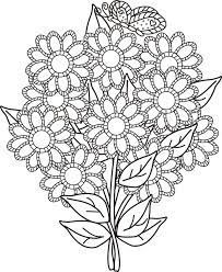 It would be so much fun to color a whole bunch of coloring pages for preschoolers like this. Bouquet Of Flowers Coloring Pages Coloring Home