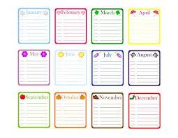 Birthday Chart For Classroom Printable Free Printables Write Student Birthdays On These Tags And Display It In The Classroom Family Birthday Calendar Birthday Calender Birthday Calendar