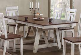 Shop our best selection of distressed kitchen & dining room table sets to reflect your style and inspire your home. Winslow Rectangular Dining Table Off White Rustic Cherry Bernards Furniture Cart