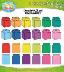 Black and white columns of cubes with numbers. Unifix Counting Cubes Clipart 25 Graphics You Will Receive Over 26 Clip Art Graphics That Were Hand Drawn By Myself 24 Colored Grap Clip Art Cube Bar Graphs