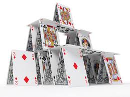 After making the first two, immeadiately roof them to add support. Make A Card House Of 36 Cards Master Class On How To Build A Card House