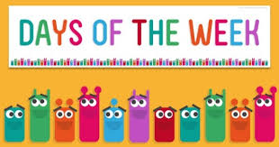 Bonito de fin semana un. Dias Da Semana Em Ingles Days Of The Week Toda Materia
