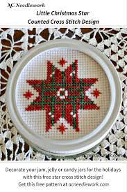 Check spelling or type a new query. Decorate Your Jam Jelly Or Candy Gift Jars This Holiday With The Little Christmas Star Counted Cross Stitch D Free Pattern Christmas Cross Stitch Cross Stitch
