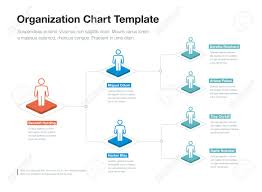 Simple Company Organization Hierarchy Chart Template With Place