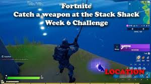 Deal damage at rickety rig: Fortnite Season 3 Week 6 Challenge Catch A Weapon At The Stack Shack Location