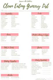 A Free Printable Clean Eating Grocery List To Make Your Supermarket And Farmer S Market Tri Clean Eating Grocery List Clean Eating Vegetarian Healthy Groceries