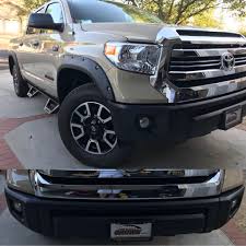 The custom creation was built for the sema auto show. Rustoleum Bed Liner Spray Over Chrome Bumpers Toyota Tundra Toyota Tundra