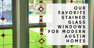 Our Favorite Stained Glass Windows For Modern Austin Homes Stained Glass Austin Man standing infront of window.