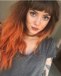 Red Orange Hair Color Colors Fresh Brown To Ombre Pinterest Photos Awful Pics Bright Dye Crossword Redhai Orange Ombre Hair Hair Color Orange Black Hair Ombre