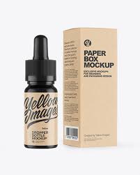 Download Glossy Dropper Bottle With Kraft Paper Box Mockup In Bottle Mockups On Yellow Images Object Mockups PSD Mockup Templates
