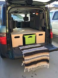 I have lived out of my truck for extended periods … Honda Element Camper Build