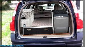 Idee D Amenagement Bivouac 4x4 Pour Coffre Volvo Xc70 Grand Tiroir Sur Glissiere Telescopique Compartiment Frigo 12v Et C Volvo Coffre Voiture Coffre De Toit