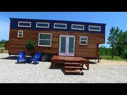 The Journey Is A 28 Foot Bumper Pull Tiny House By Alabama Tiny Homes Featuring A Standing Loft Box Beam Ceiling Tiny House Loft Tiny House Modern Tiny House
