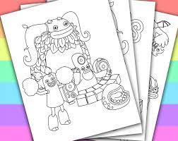 Could you please separate the image back into its 3 sprite sheets? Coloring Pages My Singing Monsters Printable Coloring Pages