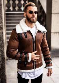Quality sheepskin products and accessories incl. Ss Street Aviator Leather Shearling Jacket Camel Style Shop