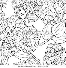 With our printable flower mandala coloring pages for adults. Seamless Flower Pattern Hand Drawn Large Peonies White And Black Colors Vector Illustration Flower Drawing Painting Patterns Coloring Pages For Grown Ups