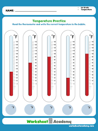 Temperature Practice Worksheet Template First Grade Math Worksheets Worksheets