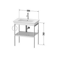 Dieses produkt wird für sie direkt beim hersteller bestellt. Duravit White Tulip Waschtisch Konsole Wt4543l5858 68 4 X 45 Cm Graphit Seidenmatt Bodenstehend Metall 1