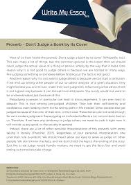Proverb Essay Example Which Will Give You The Inspiration You Need For Writing Visit Our Site For Even More Samples Http W Essay Examples Essay Myself Essay