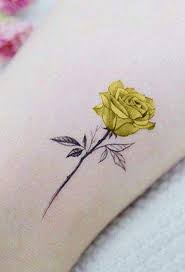 Tetovani Small Rose Tattoo Yellow Rose Tattoos Yellow Flower Tattoos