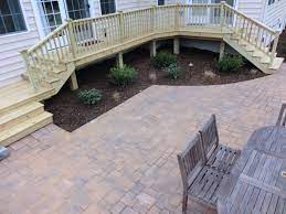 Wood deck and paver patio. Wooden Deck With Paver Patio Patio Deck Deck With Paver Patio