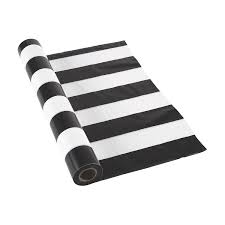 Black And White Striped Tablecloth Uk Black White Striped Plastic Tablecloth Roll In 2020 Plastic Tablecloth Black White Stripes Table Cloth