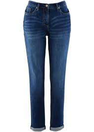 Product title sofia jeans by sofia vergara sofia jeans by sofia vergara women's bagi boyfriend mid rise jeans average rating: Bequeme Boyfriend Jeans Mit Stretchanteil Und Teilgummibund Blau Denim