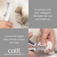 The best nail clippers for cats are usually made from sturdy stainless steel blades. Longhair Grooming Kit Groom Your Longhaired Cat S Coat Catit Uk