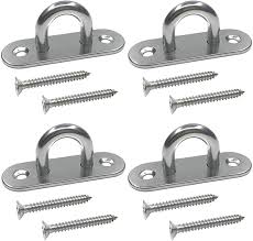 Maybe you would like to learn more about one of these? Buy Termath 4 Pcs Stainless Steel Ceiling Hook Ring Hooks 3 15 Inch Pad Eye Plate Marine Hardware Staple Hook Loop With 5 X 45mm Screws Online In Indonesia B07vsyc9kn