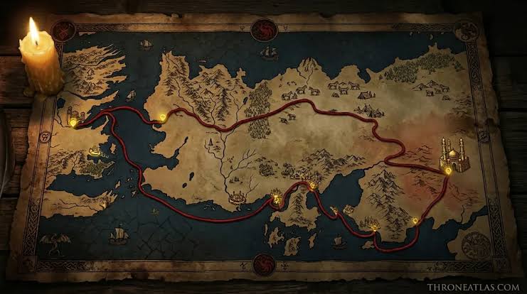 Game of Thrones Routes Map: Character Journeys & War Paths 2026