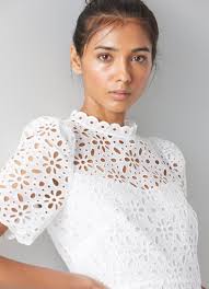 Honor White Cotton Broderie Anglaise Dress