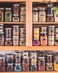 Hang Copper Pipes In The Kitchen And Woven Baskets In The Bathroom Jar Storage Pantry Organisation Kitchen Hacks Organization
