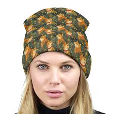 Christmas Forest Shiba Inus Warm Christmas Beanie