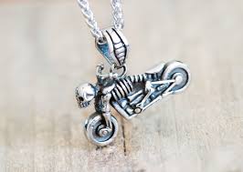 Gothic Necklace Motorcycle Skeleton Biker Skull Pendant Punk Etsy Rocker Necklace Stainless Steel Necklace Skull Pendant