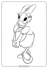 Daisy duck coloring pages are a fun way for kids of all ages to develop creativity, focus, motor skills and color recognition. Printable Daisy Duck Pdf Coloring Page 06