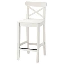 Ingolf Bar Stool With Backrest White 24 3 4 Ikea Bar Stools Ikea Bar White Bar Stools