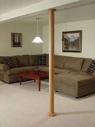 Pole Wrap Beautifully Accents Your Basement Poles Not Only Easy To Install But You Can Paint It Www Basement Poles Basement Pole Wrap Basement Pole Covers