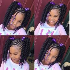 Hair styles for black girls with beads. Style Guide 40 Cornrows Hairstyles With Beads For Kids And Tweens Coils And Glory
