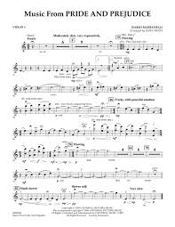 Download Music From Pride Prejudice Violin 1 Sheet Music By Dario Marianelli Pride And Prejudice Sheet Music Music