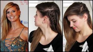 Braided haircut heidi klum is so cute with her braided hair 'do with curly side bangs. Heidi Klum Sidecut Hair Frisuren Freitag Lovethecosmetics Youtube