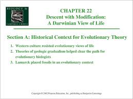 Chapter 22 Descent With Modification A Darwinian View Of
